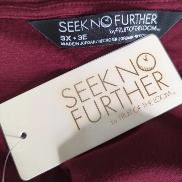 Seek No Further Womens Wrap Dress Ponte 3/4 Sleeve V-Neck Maroon Plus Size 3X - Picture 11 of 11